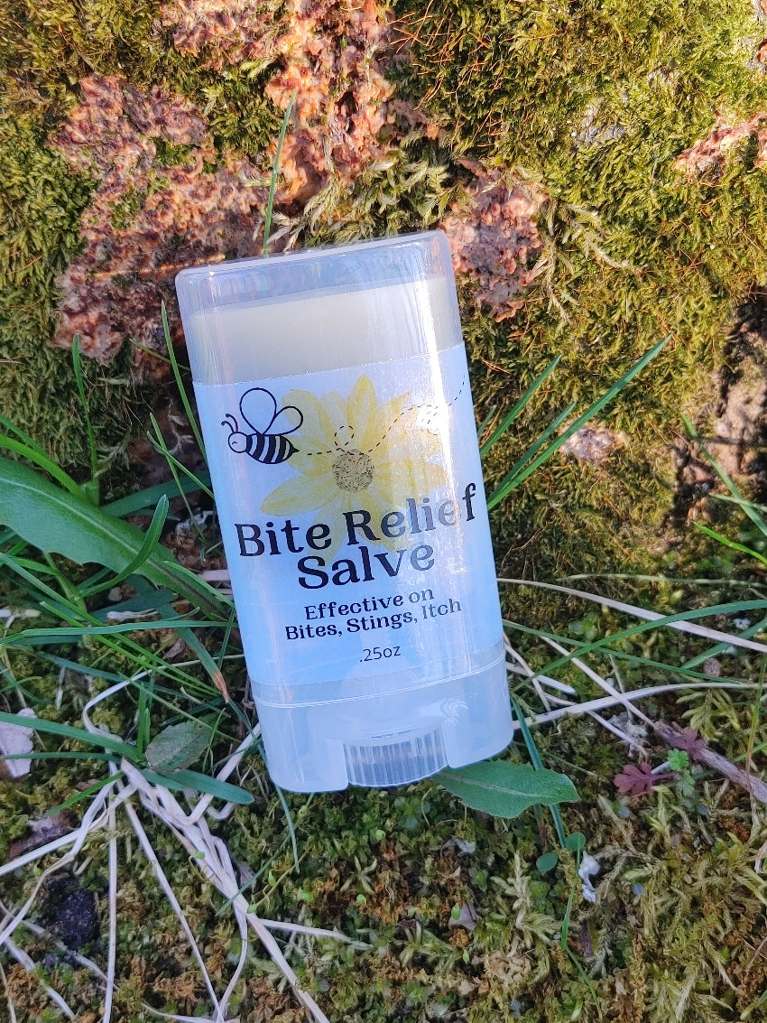 calendula infused coconut oil insect bite and sting relief salve basil infused ingredients vegan outdoor itch lotion