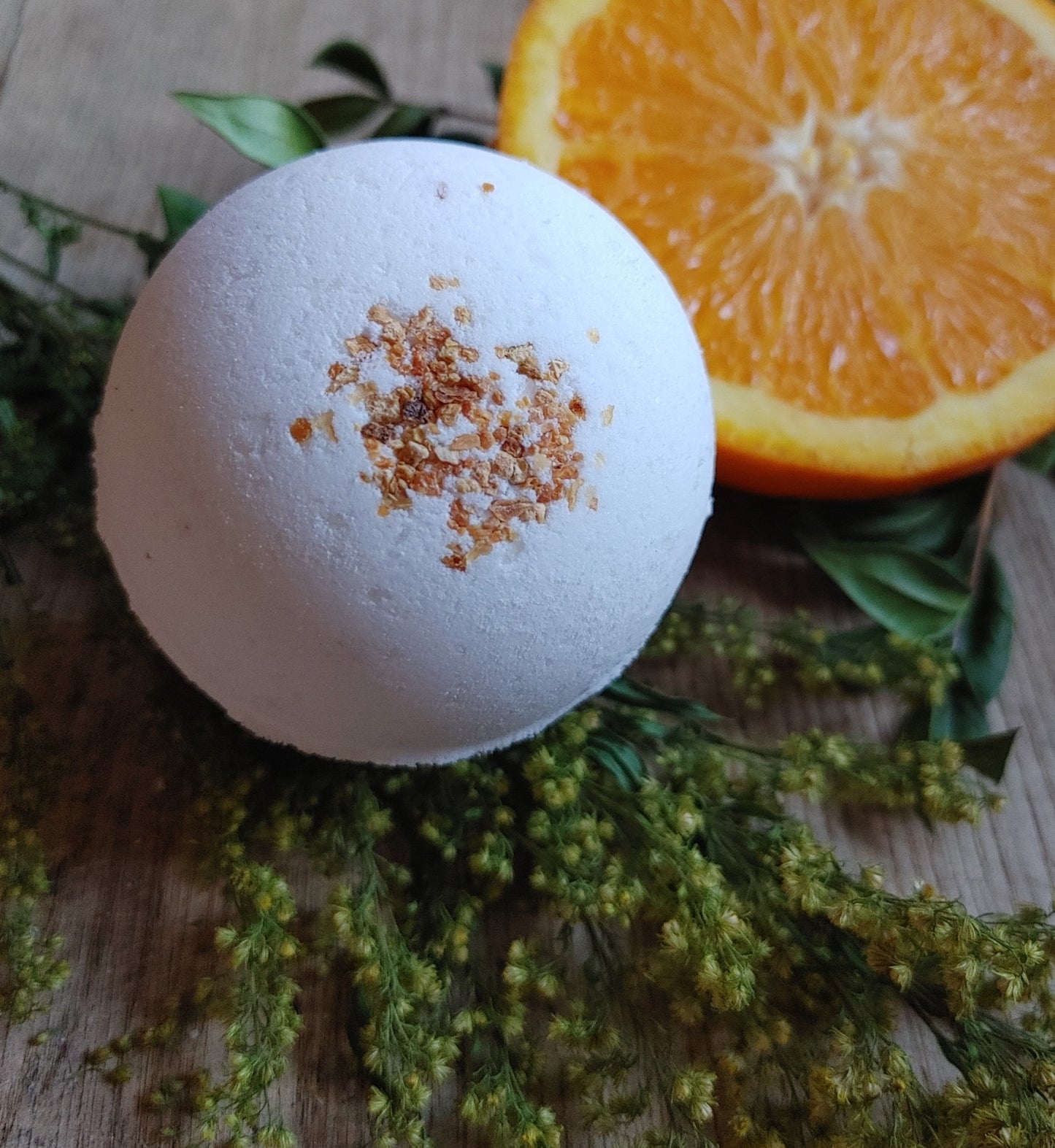 Bright Citrus Bath Bomb.