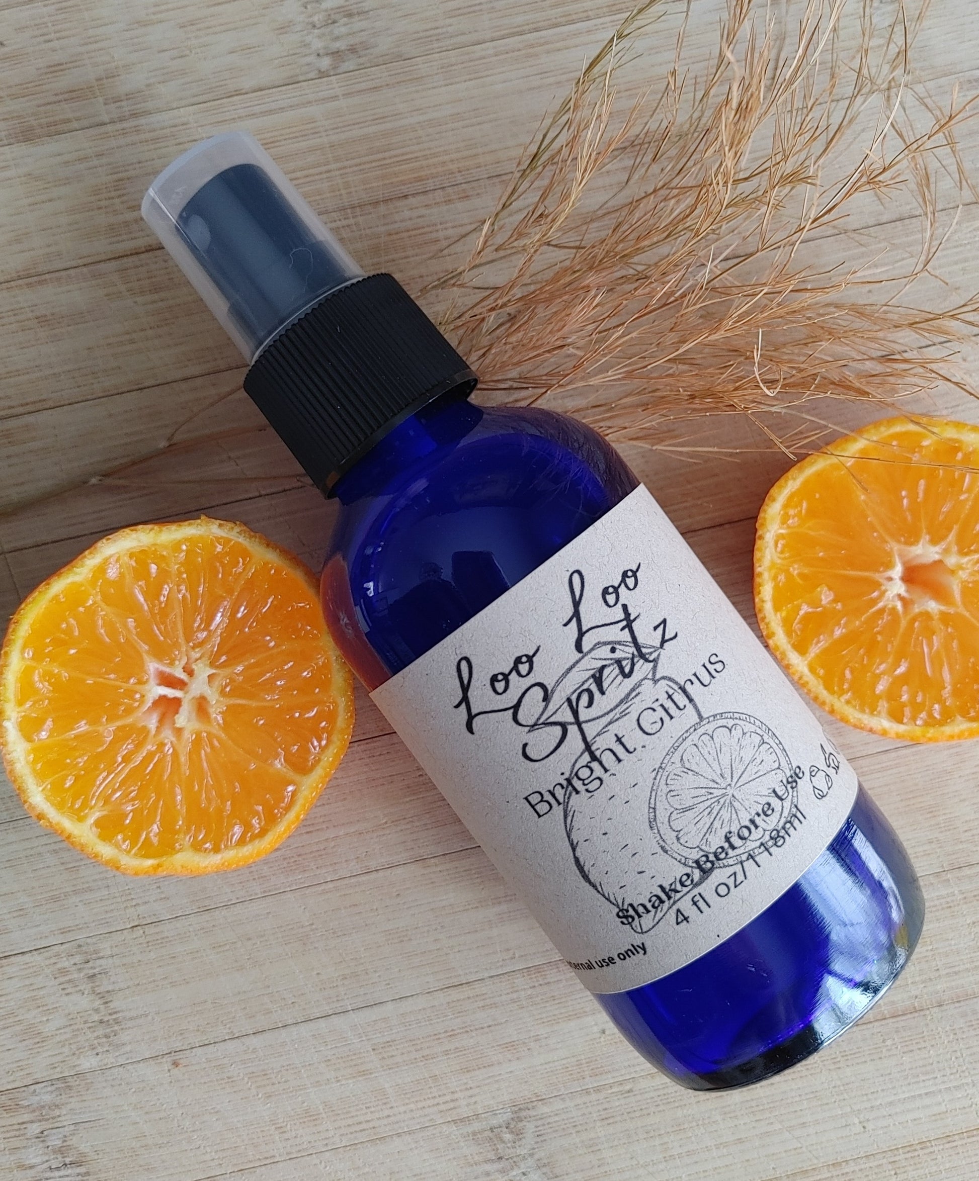 bright citrus all natural bathroom spray from the wynter rose. Small essential oil batch spray